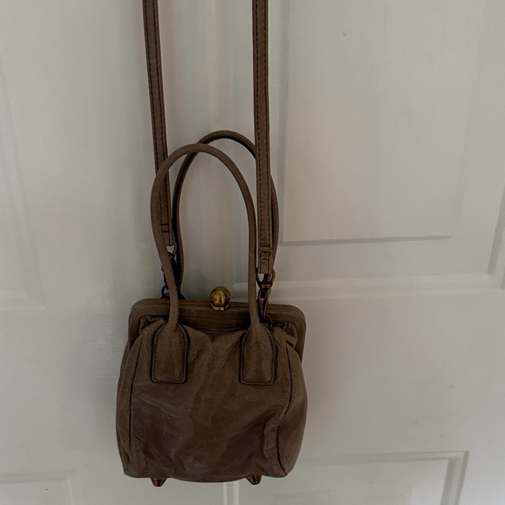 HOBO Brown Mini Bag with Gold Accent